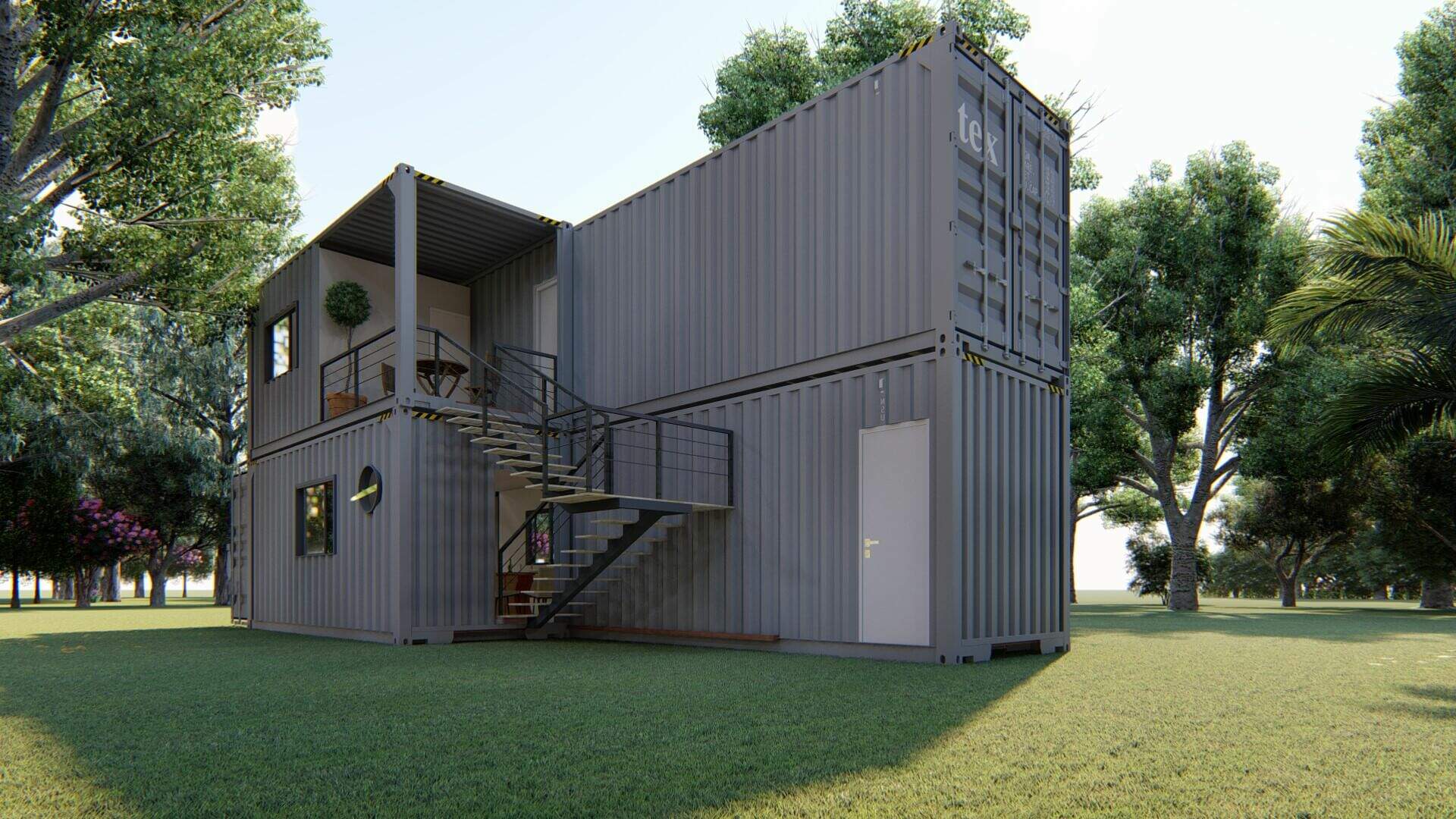 Casa Container Duplex - Dois Container de 06 metros e dois container de 12 metros