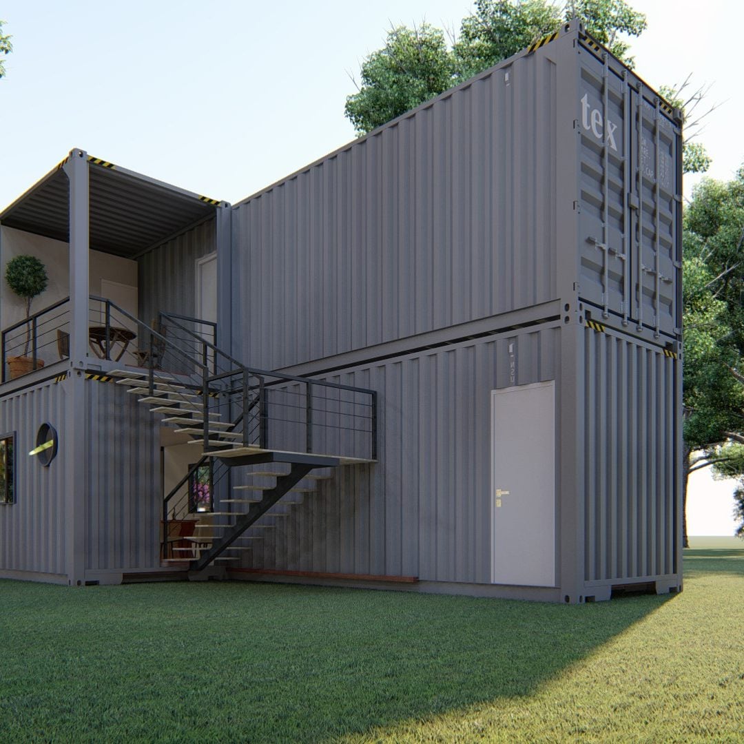 Casa Container Duplex - Dois Container de 06 metros e dois container de 12 metros