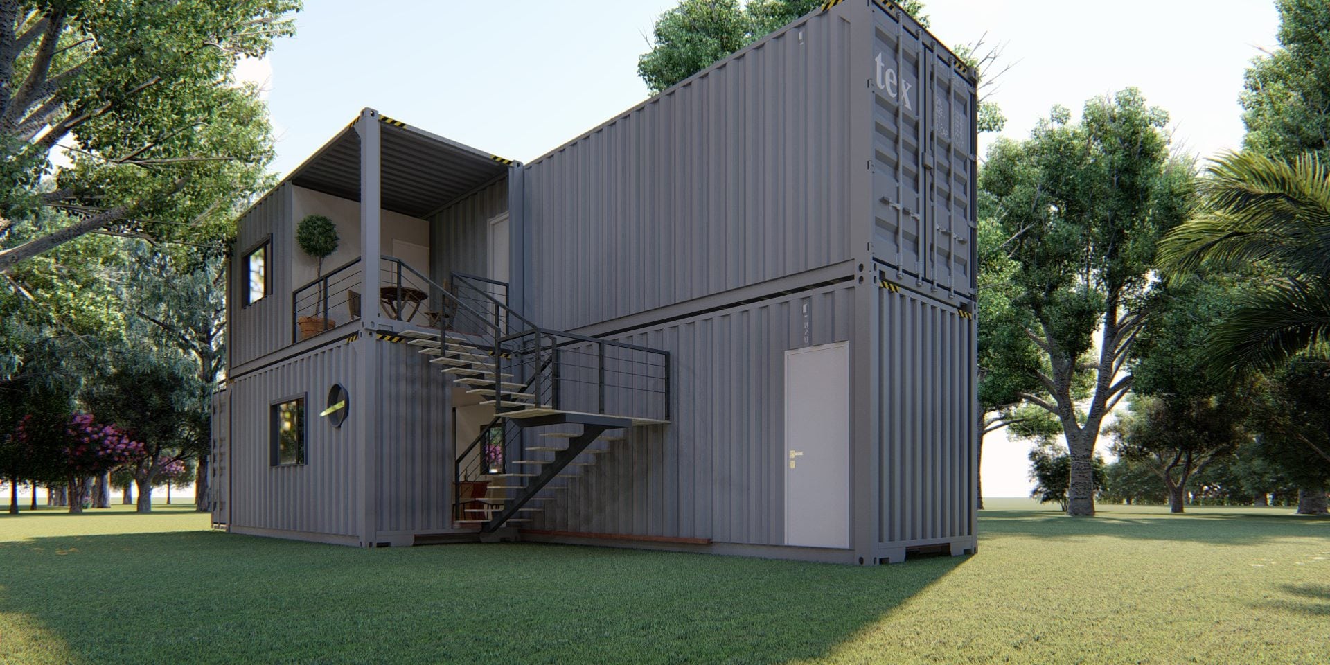 Casa Container Duplex - Dois Container de 06 metros e dois container de 12 metros