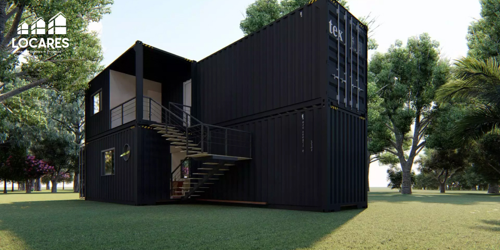 Casa Container Luxo: Modernidade e Sofisticação em um Espaço amplo