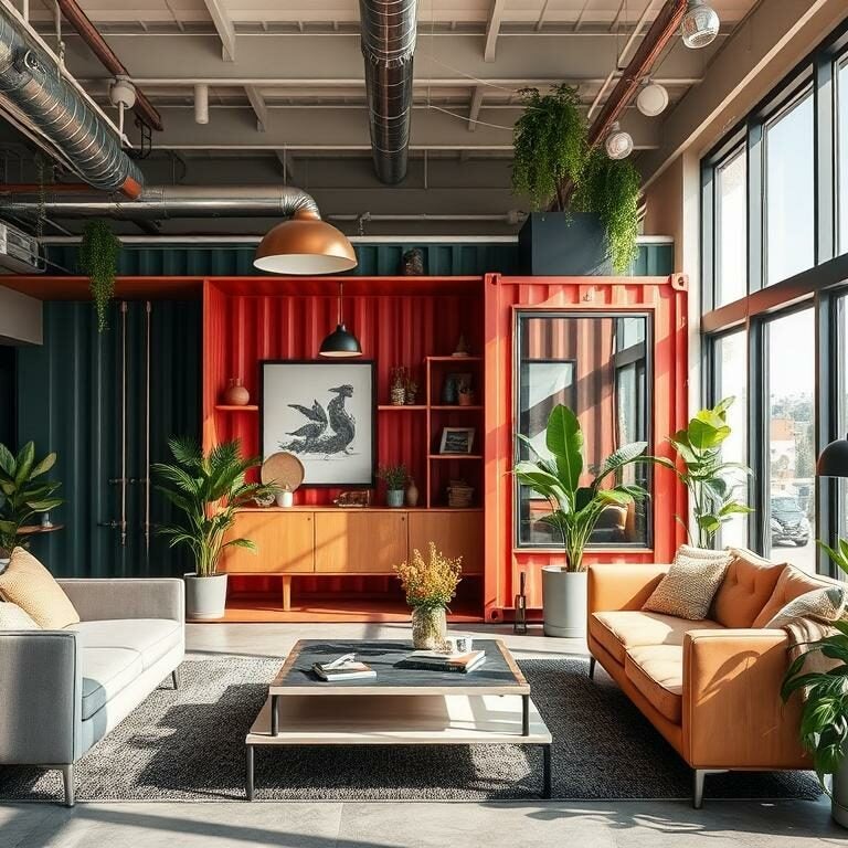 design de interiores com containers