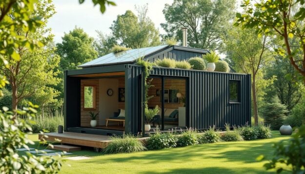 casas container com design industrial