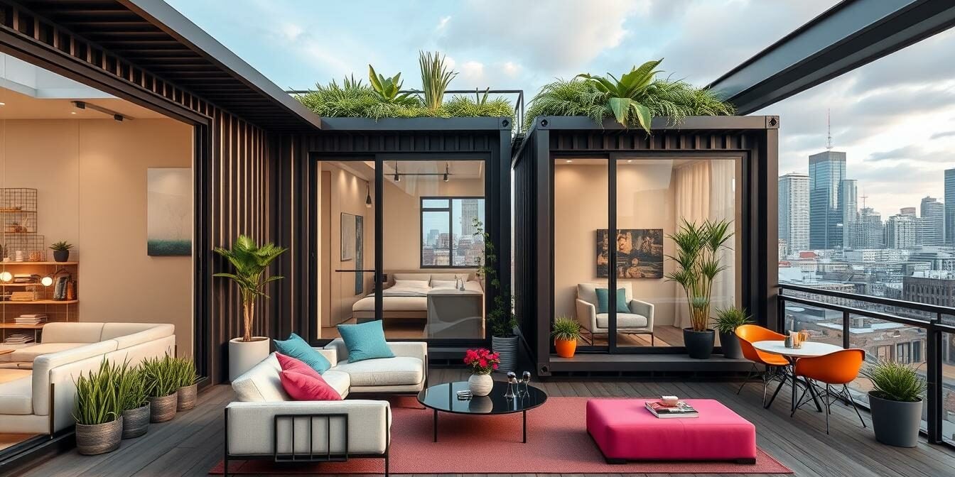 casas container com design industrial