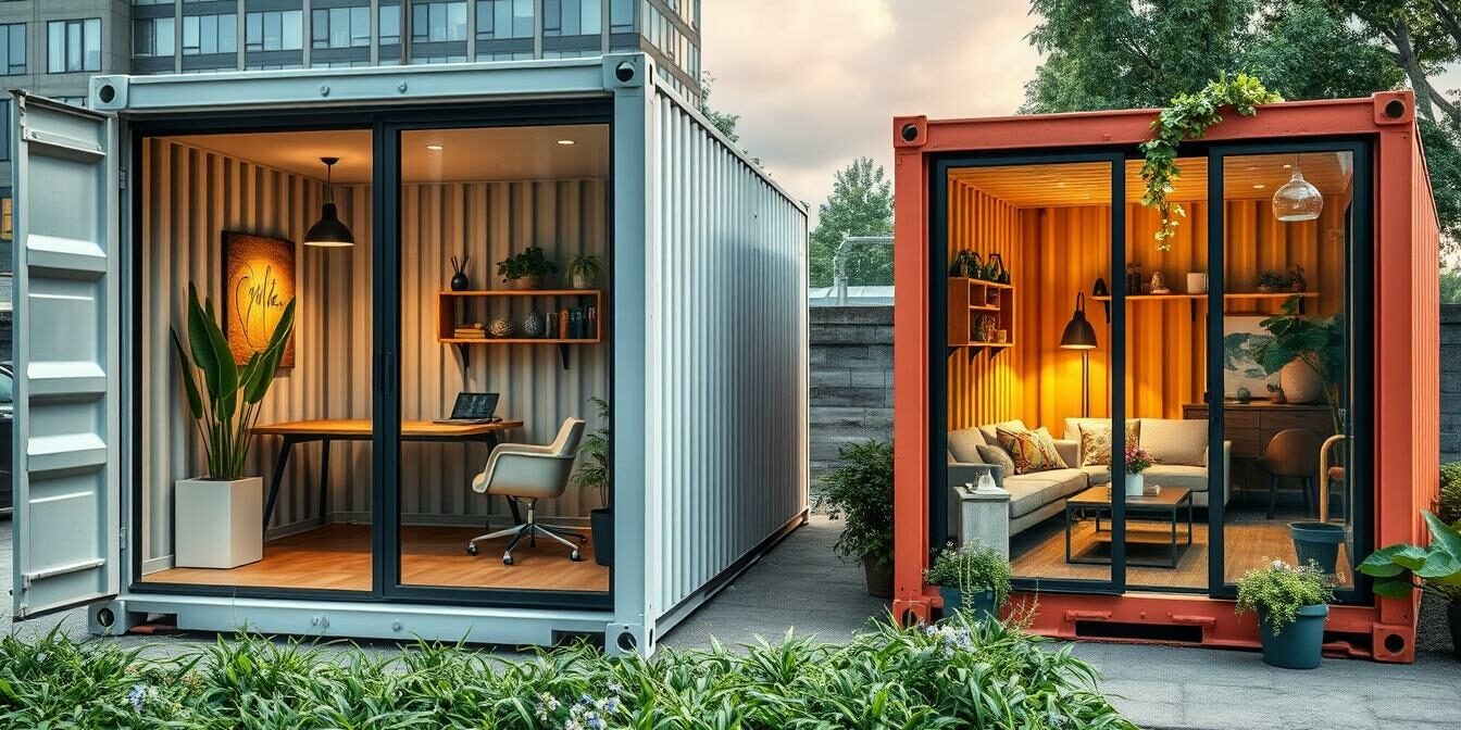 casas container com design industrial