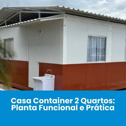 Casa Container 2 Quartos: Planta Funcional e Prática Casa Container 2 Quartos: Planta Funcional e Prática